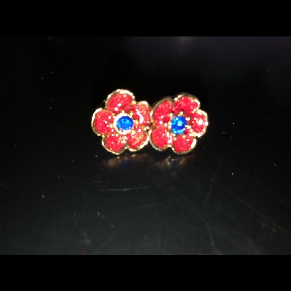 AUTHENTIC BETSEY JOHNSON POST FLOWER EARRINGS